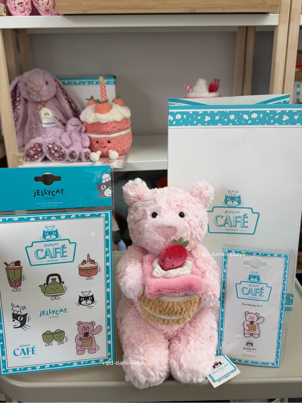 Jellycat Shanghai Exclusive Strawberry Cake Leola Bear. Brand new with tag